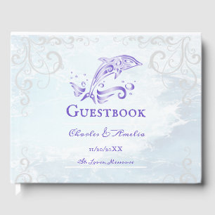 Purple Dolphin Wedding Guestbook