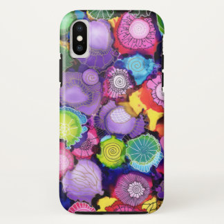 Purple Doodle Abstract iPhone Cover