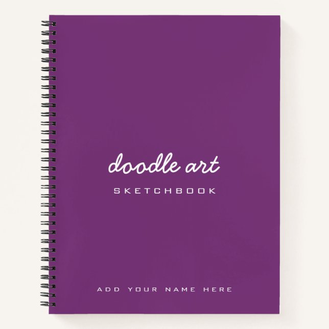 purple doodle art sketch notebook (Front)