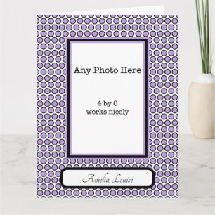 Purple Dots Birth Announcement