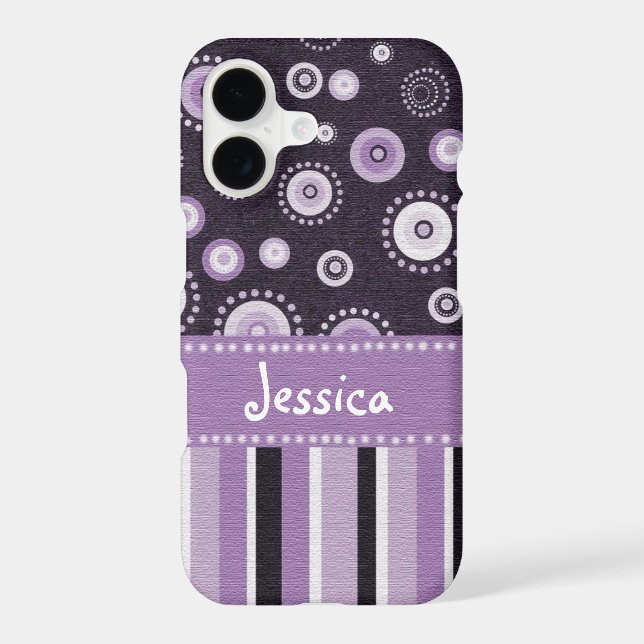 Purple Dots & Stripes (Back)
