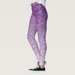 Purple DownwardFade Mini Tile Design Leggings