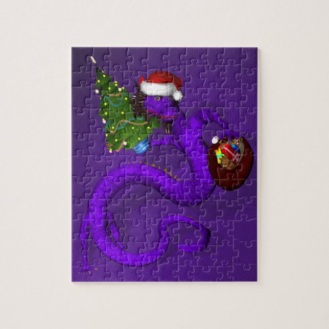 Purple Dragon 8x10 Jigsaw Puzzle (Vertical)