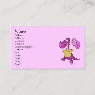 Purple Dragon Balloons Cute Business Card