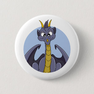 Purple dragon cartoon 6 cm round badge