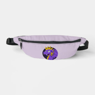 Purple dragon cartoon  bum bags