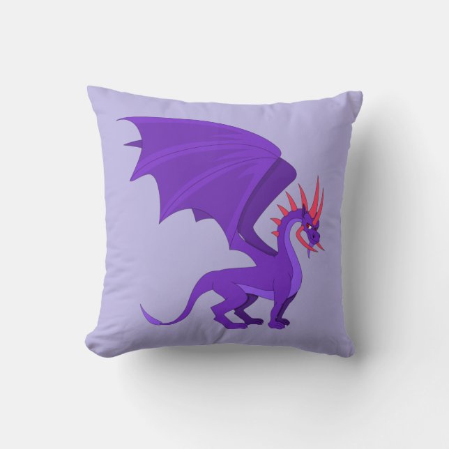 Purple dragon cartoon cushion (Front)