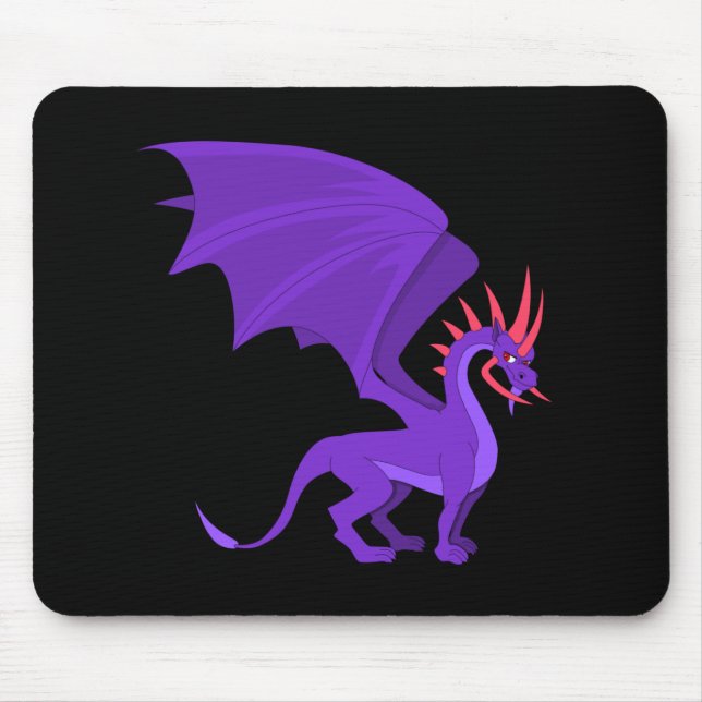 Purple dragon cartoon mouse pad (Front)