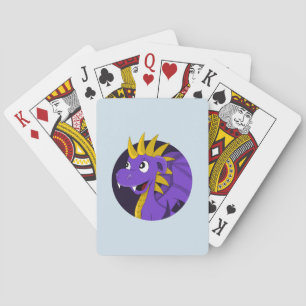Purple dragon cartoon playing cards