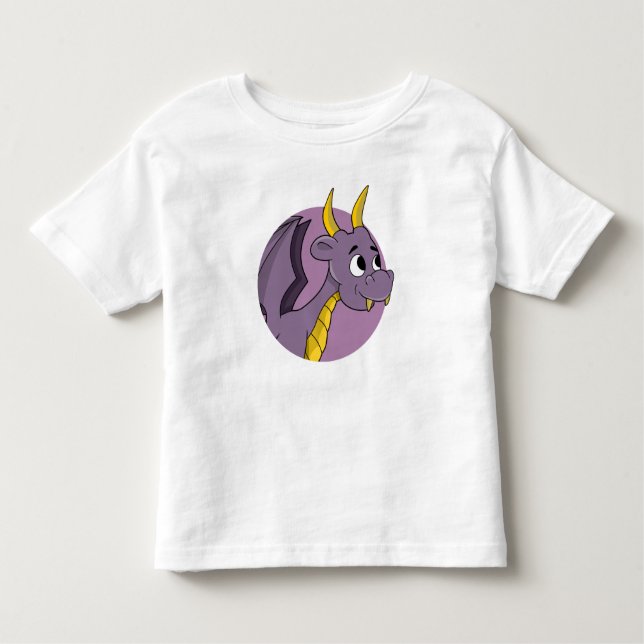 Purple dragon cartoon toddler t-shirt (Front)