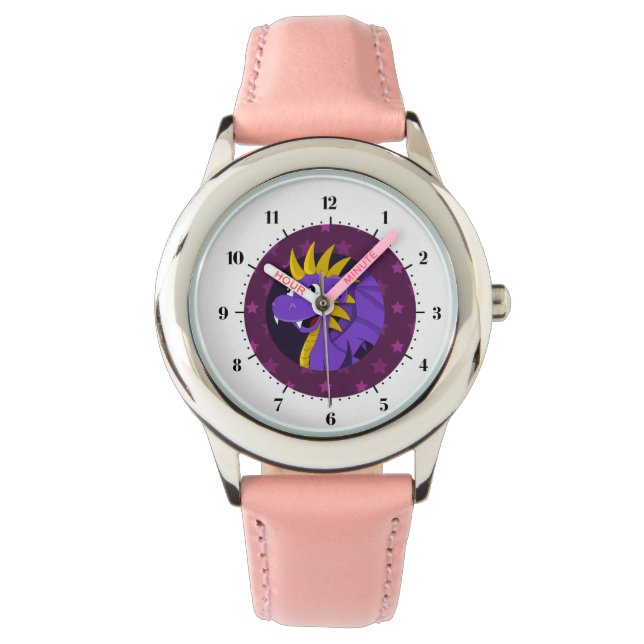 Purple dragon cartoon watch (Front)