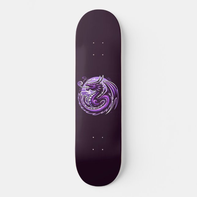 Purple Dragon Circle Skateboard (Front)
