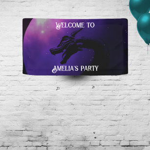 Purple Dragon Personalised Banner