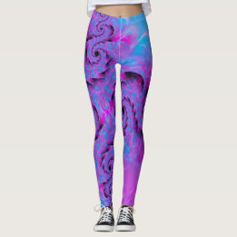 Purple Dragon Swirl Leggings