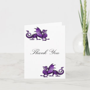 Purple Dragon Thank You Card