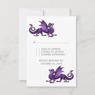 Purple Dragon Wedding Response Card