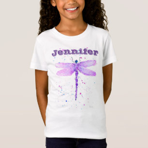 Purple dragonfly girly Love cute Pastel  T-Shirt