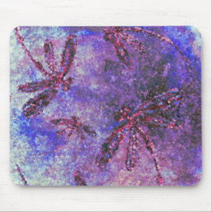Purple Dragonfly Haze Mouse Pad