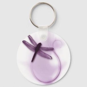 Purple Dragonfly Key Ring