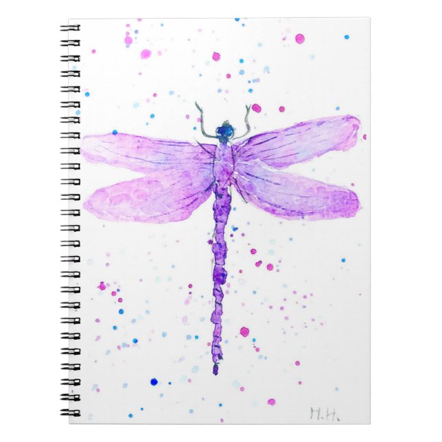 Purple dragonfly notebook (Front)