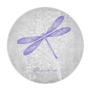 Purple Dragonfly Personalised Cutting Board
