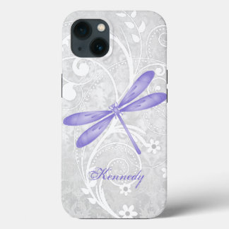 Purple Dragonfly Personalised iPhone X case