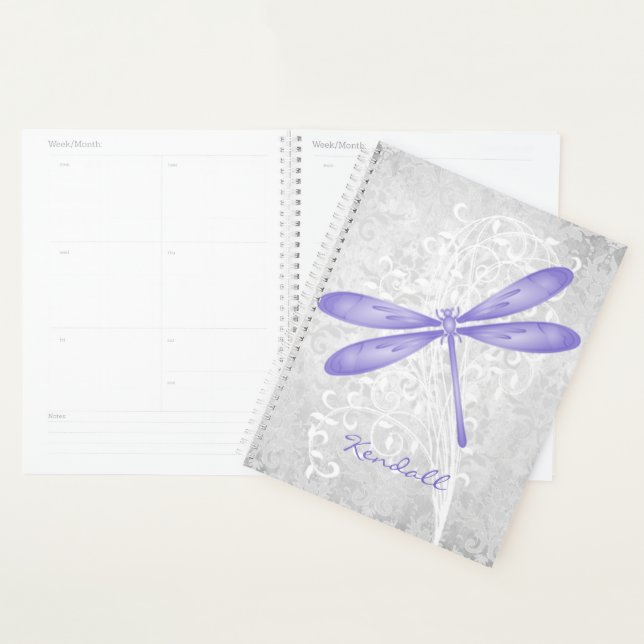 Purple Dragonfly Personalised Planner (Display)