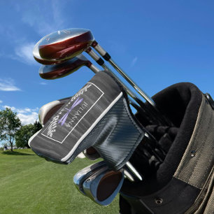 Purple Dragonfly Rustic Golf Head Cover