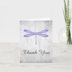 Purple Dragonfly Thank You Card