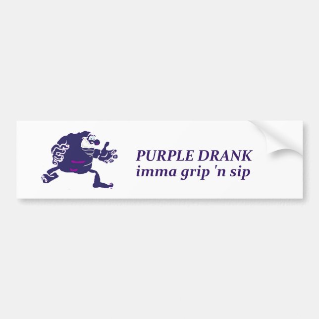 Purple Drank Bumper Sticker (Front)