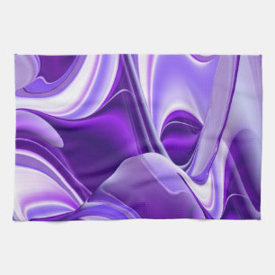 Purple Dream , Abstract Fantasy Rainbow-Art Tea Towel