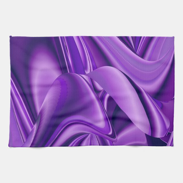 Purple Dream , Abstract Fantasy Rainbow Art Tea Towel (Horizontal)