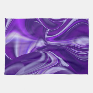 Purple Dream , Abstract Fantasy Rainbow-Art Tea Towel