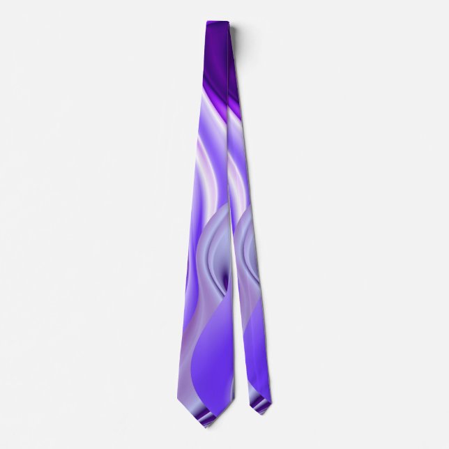 Purple Dream , Abstract Fantasy Rainbow-Art Tie (Front)