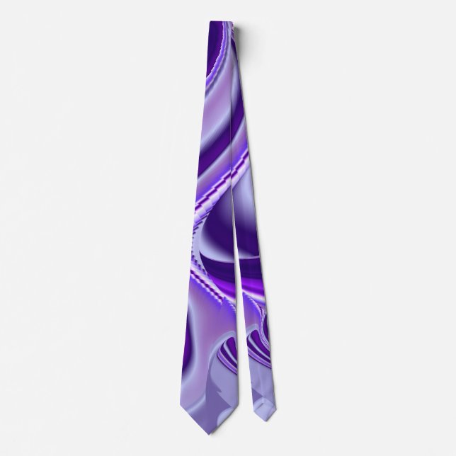 Purple Dream , Abstract Fantasy Rainbow-Art Tie (Front)