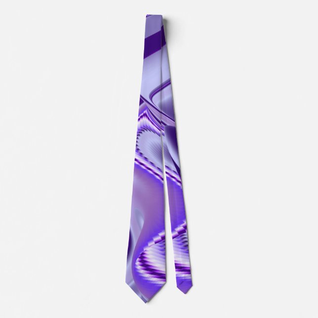 Purple Dream , Abstract Fantasy Rainbow-Art Tie (Front)