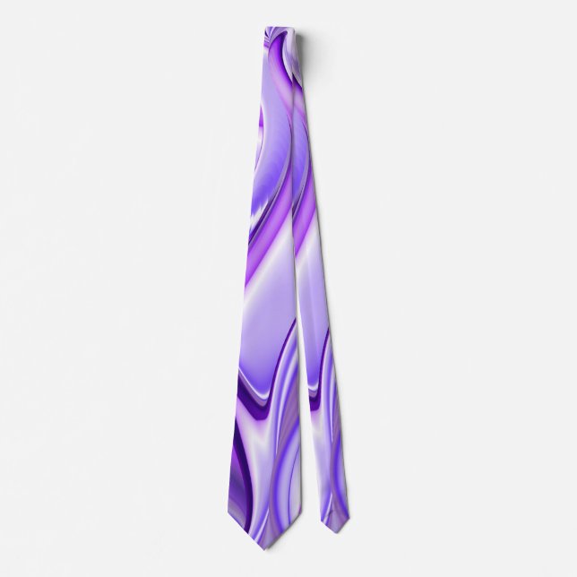Purple Dream , Abstract Fantasy Rainbow-Art Tie (Front)