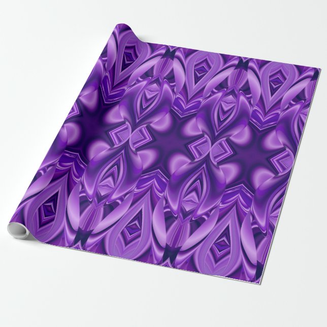 Purple Dream , Abstract Fantasy Rainbow-Art Wrapping Paper (Unrolled)