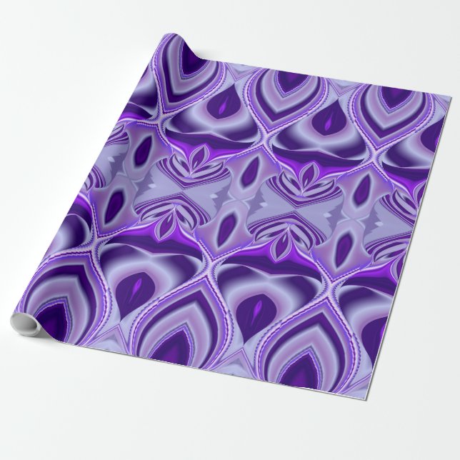 Purple Dream , Abstract Fantasy Rainbow-Art Wrapping Paper (Unrolled)