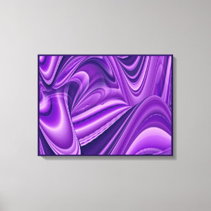 Purple Dreams, Abstract Fantasy Rainbow Art Canvas Print