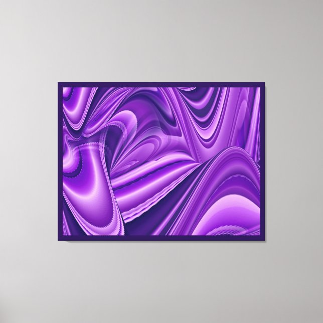 Purple Dreams, Abstract Fantasy Rainbow Art Canvas Print (Front)