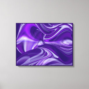 Purple Dreams, Abstract Fantasy Rainbow Art Canvas Print