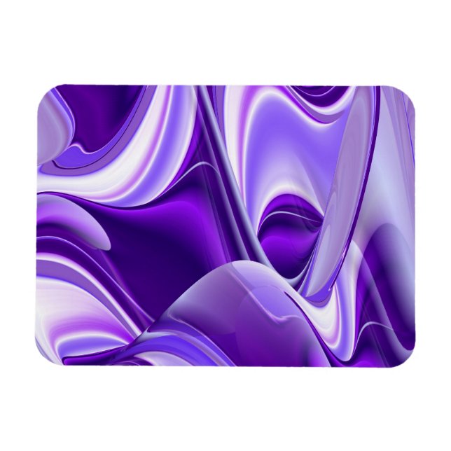 Purple Dreams , Abstract Fantasy Rainbow-Art Magnet (Horizontal)