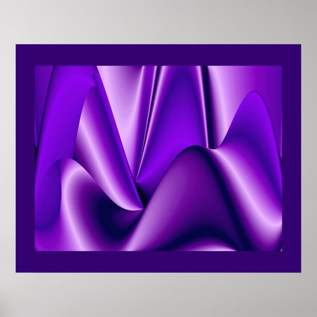 Purple Dreams, Abstract Fantasy Rainbow Art Poster (Front)