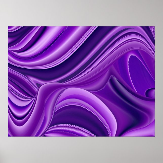 Purple Dreams, Abstract Fantasy Rainbow Art Poster (Front)