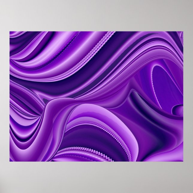 Purple Dreams, Abstract Fantasy Rainbow Art Poster (Front)