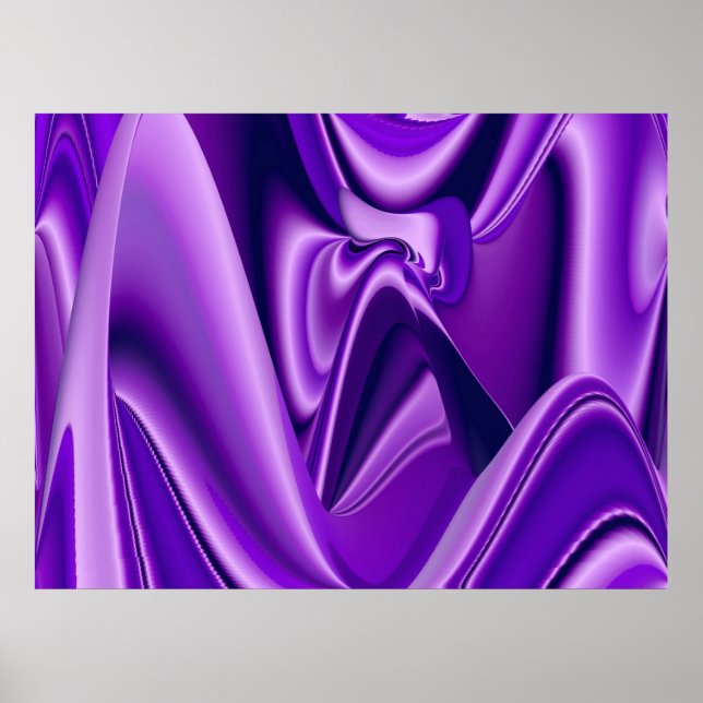 Purple Dreams, Abstract Fantasy Rainbow Art Poster (Front)