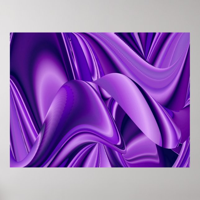 Purple Dreams, Abstract Fantasy Rainbow Art Poster (Front)