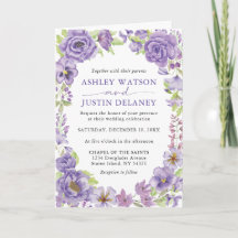 Purple dreams stylish wedding florals wedding