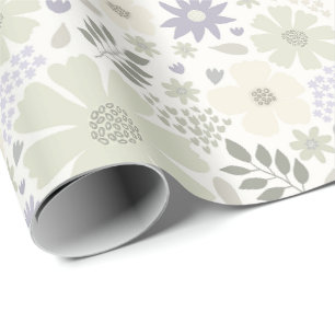 Purple dreamy garden wrapping paper